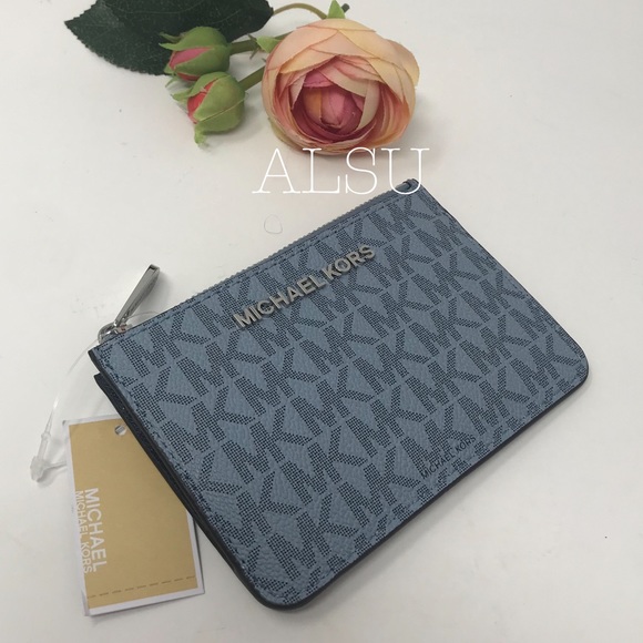 Michael Kors Coin Pouch Card Holder Small BlueNavy - Picture 4 of 6